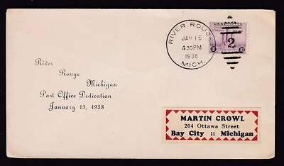 RIVER ROUGE, MICHIGAN, POST OFFICE DEDICATION - 1938 - Image 1 of 2