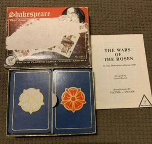 PIATNIK Shakespeare Playing Cards Whist Bridge Rummy Austria 2 Decks - Picture 1 of 2