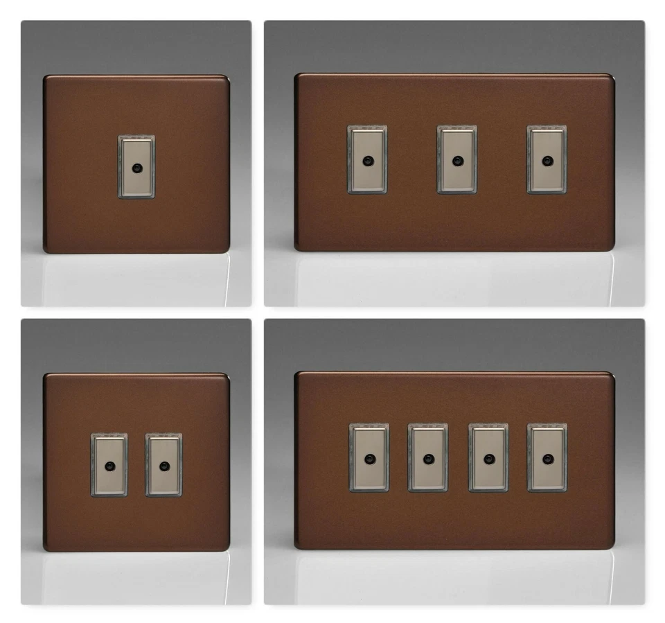 Varilight schraubenlose Mokka Touch & Fernbedienung IR LED Dimmer Lichtschalter V-Pro - Bild 1 von 1