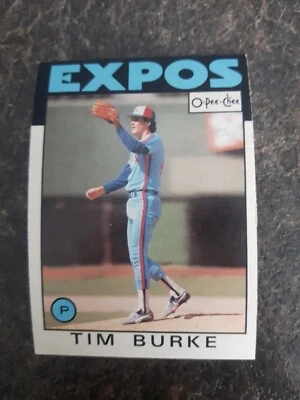 1986 O-Pee-Chee Base Tim Burke Card# 258 - Image 1 of 2