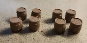 HO Scale Wooden Barrels - Scenery Accessories - Picture 1 of 1
