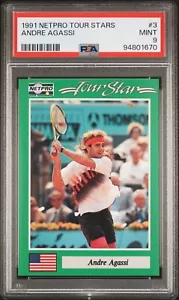 1991 Netpro Tour Stars #3 Andre Agassi - PSA 9 MINT - RC ROOKIE - Picture 1 of 1