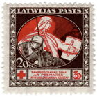 (I.B) Latvia Postal : Red Cross 20k+30k 