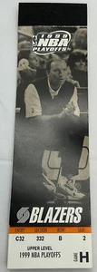 Vintage 1999 NBA Playoffs Ticket Book Blazers 5 Tickets Unused Coach Seat 1 - Picture 1 of 9