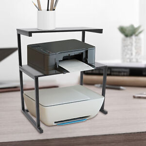 3 Tiers Storage Shelf Home Office Desktop Storage Rack Desktop Printer Stand