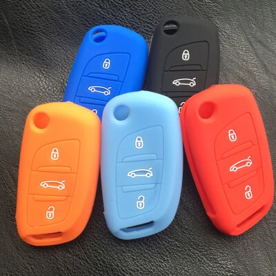 Funda Carcasa Silicona Llavero Control Remoto 3 Botones Ajuste Citroen C3-XR C5 C4L C6  Foto 1 de 4