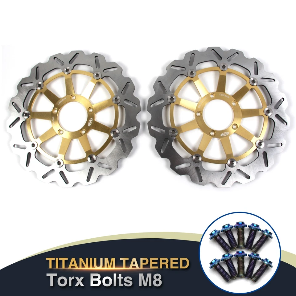 Rotores de disco de freno delantero + tornillos pernos de montaje para Ducati 999 Biposto 2002-2006 Foto 1 de 4