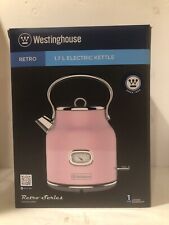 Westinghouse 1.7 L Electric Kettle Retro Series Pink Model # WKWK148PK