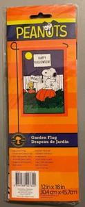 Erdnüsse SNOOPY HALLOWEEN 12 x 18 Gartenflagge HOLZSTOCK! - Bild 1 von 1