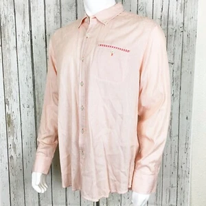 Tommy Bahama Island Modern Fit mens XL orange stripe long sleeve - Picture 1 of 7