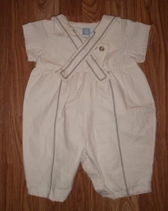 NEW  GIRLS LITTLE ME sz 3 M BEIGE Sailor Nautical Theme SAILOR ROMPER OUTFIT - Picture 1 of 5