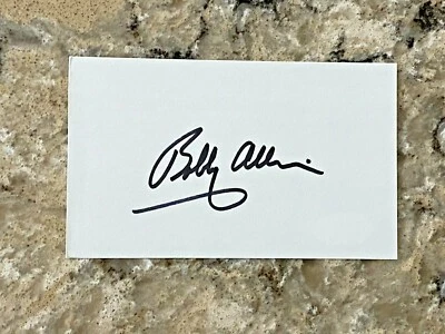 Bobby Allison signed Miller High Life Racing NASCAR Index Card JSA  - Image 1 of 2