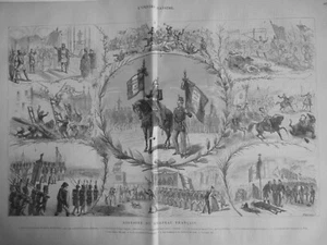 1887 ARMEE HISTOIRE DRAPEAUX 2 JOURNAUX ANCIENS - Picture 1 of 2
