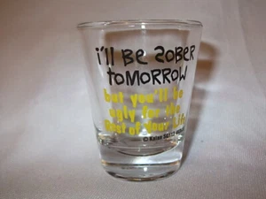 Vtg FUNNY SHOT GLASS - Picture 1 of 3