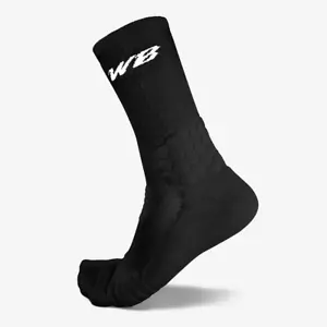 Gepolsterte Crew-Socken für Fußball/Basketball (schwarz) - Bild 1 von 3