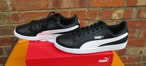 Ladies Puma Trainers Smash L Lace Up Casual Sneakers UK 5 Black / White UK 5 NIB - Picture 1 of 12