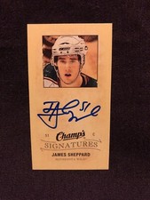 2009-10 UD Champs Hockey James Sheppard  Auto signature