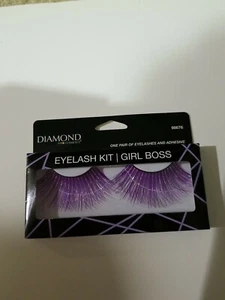 Diamond Cosmetics Eyelash Kit-Girl Boss: Purple: Eyelashes and Adhesive - Picture 1 of 2