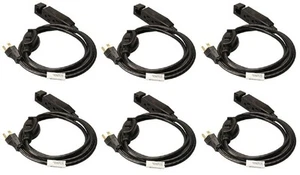 04005ME 6' 16/3 SJTW Black Indoor Extension Cord w Inline On/Off Switch - 6 Pack - Picture 1 of 4