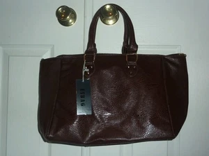 NUEVO Para mujeres Precioso Bolso de Mano de Cuero Sintético Shouder Café/Marrón - Imagen 1 de 2