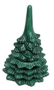 Posacenere albero di Natale vintage impilabile in ceramica 5 pezzi con accendino oro Giappone - Foto 1 di 5