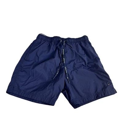 Tommy Hilfiger Swim Shorts Mens Medium Blue Board Trunks Drawstring Pocket - Image 1 of 4