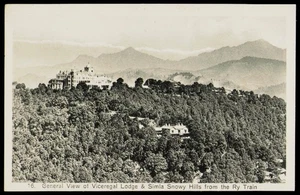 Simla Viceregal Lodge Snowy Hills Ry Zugansicht Kolonial Postkarte - Bild 1 von 2