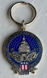 2005 George Bush & Dick Cheney American Presidential Inauguration Key Chain - Picture 1 of 4