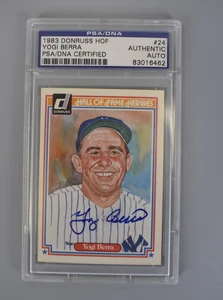Yogi Berra 1983 Donruss HOF Signed Autographed Card - PSA/DNA Certified - Picture 1 of 2