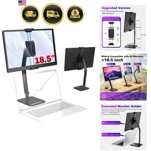 Portable Monitor Stand Holder for 6 18.5 Inch Adjustable Desktop Clamp Stand - Picture 1 of 9