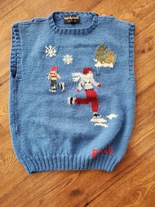 VINTAGE Ralph Lauren RL83 *GREAT BRITAIN* Hand Knit Family Vest Sweater RARE - Picture 1 of 17