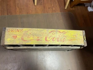 Vintage Yellow 24 Slot Coca Cola Crate - Picture 1 of 6