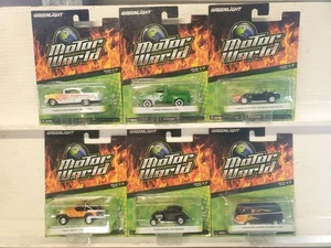 Greenlight 1/64 Motor World Series 17 6 Car Set Complete 2016 Cards In Good Cond - Picture 1 of 20
