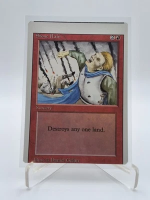STONE RAIN 1994 REVISED EDITION Magic: the Gathering FACTORY ERROR vintage MINT - Image 1 of 3