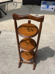 Vintage Solid Wood Cake Stand collapsible - Picture 1 of 5