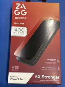 NEW! ZAGG InvisibleShield Glass Elite Screen Protector iPhone 16 Pro - Photo 1 sur 3