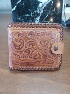 Cartera/cartera vintage Western de cuero real hecha a mano aprox. Estados Unidos años 60 🇺🇸  - Imagen 1 de 10