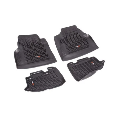 Rugged Ridge Floor Liner Front/Rear Black Fits 1997-2006 Jeep Wrangler TJ - Image 1 of 4