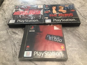 3 GREAT GAMES NO MANUALS METAL GEAR FEAR EFFECT COLD BLOOD FULLY WORKING (PAL) - Picture 1 of 9