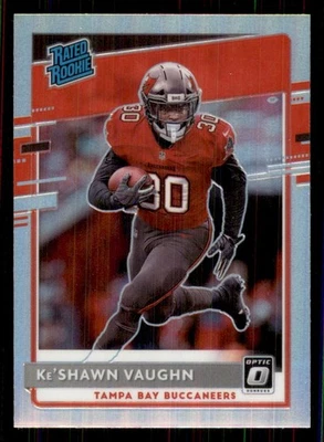 2020 Donruss Optic Silver Prizm #186 Ke'Shawn Vaughn Rookie RC Buccaneers - Image 1 of 2