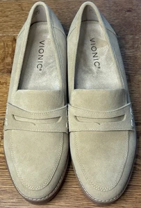 Vionic Women's Cheryl II Loafers Sand Suede Size 7 Platform Casual - Picture 1 of 11