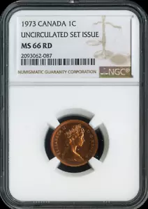 1973 Canada Small Cent 1C NGC MS66 RD - Quality - Picture 1 of 2