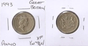 Großbritannien (Großbritannien) 1 Pfund 1993 Schild Großbritanniens im Strumpfband Königin - Bild 1 von 1