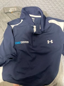 ZMG Tennis blue Under Armour loose polo golf shirt men's adult Medium NEW - Picture 1 of 1