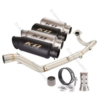 Tubo de escape delantero sistema completo para Suzuki DRZ400S DRZ400E DRZ400SM 2000-2023 Foto 1 de 4