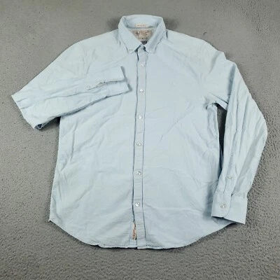 Penguin Shirt Mens Size Medium Blue Casual Button Up Long Sleeve * - Image 1 of 4