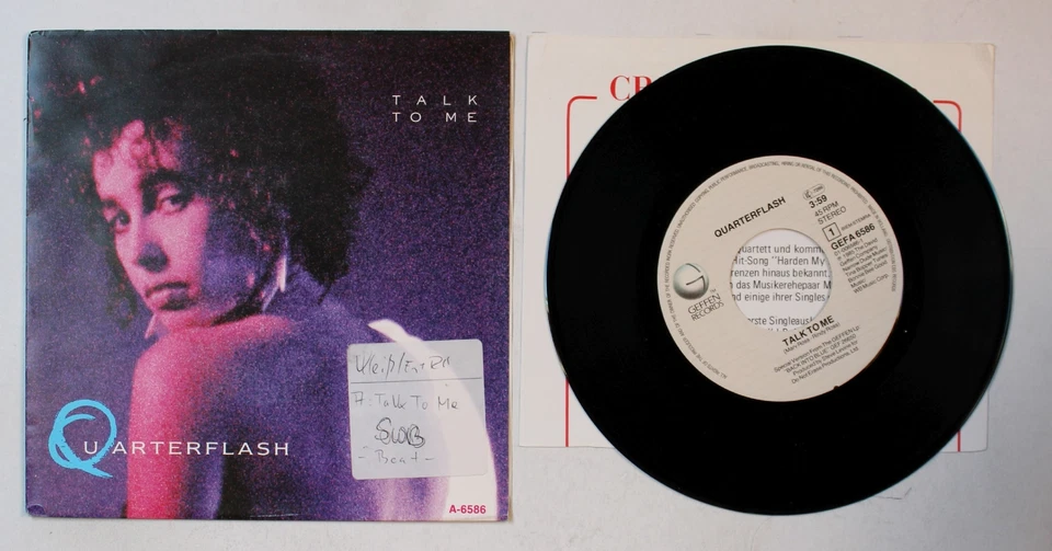 Quarterflash Talk To Me EU 7inch Vinyl Single 1985 + PR-Insert Mainstream AOR - Bild 1 von 1