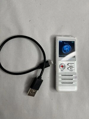 Digital Voice Activated Recorder X100 8GB Dictaphone Double Mic Spy Microphone - Image 1 of 4