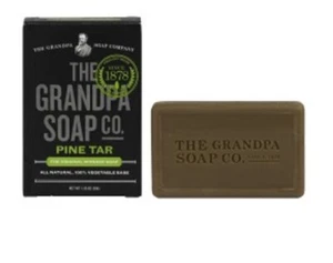 Grandpa's Pine Tar Soap Bars (3 packs) for Insect Repellent, Lice & Scabies - Picture 1 of 1