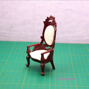 Maßstab 1:12 Puppenhaus Miniatur Möbel Victoria Vintage Stuhl Sessel Holz Möbel - Bild 1 von 2